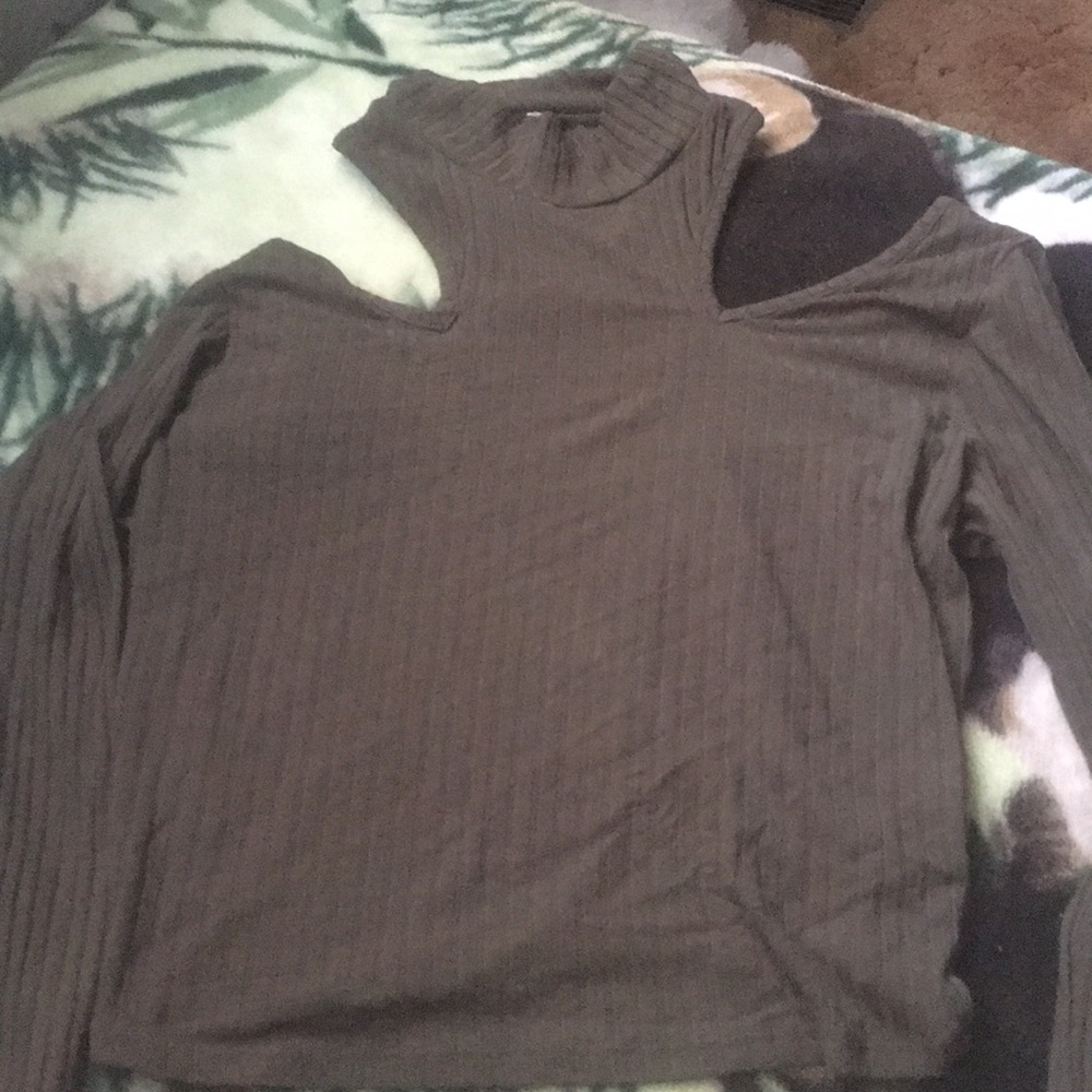 Navy green turtleneck